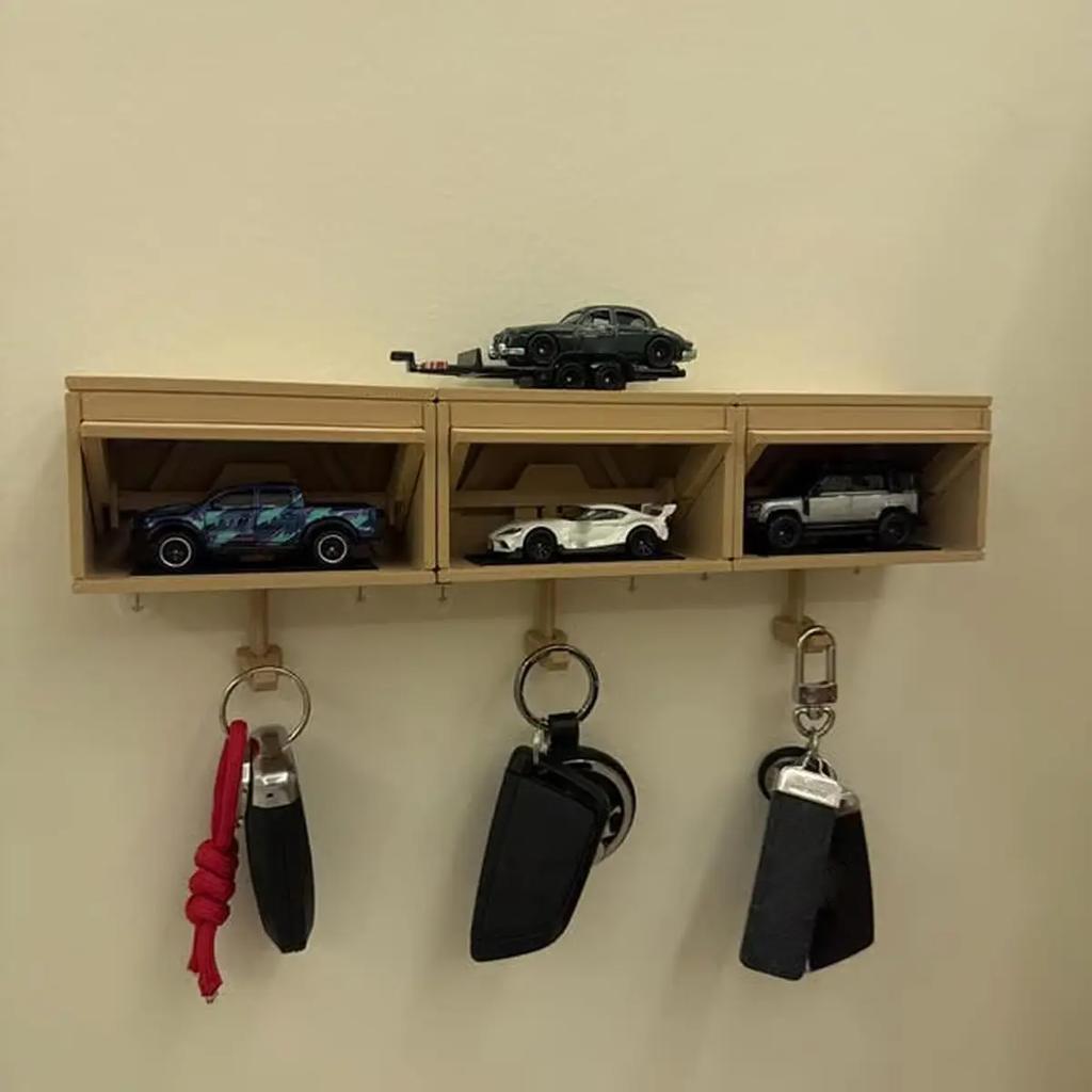 Easy Installation Key Rack Key Holder for Wall Car Garage Key Holder with Opening Door Wall Shelf Closet Organizer Shelves
