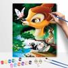 Disney Animation Digital Oil Painting Cute Bambi Deer Diy Handpainted Coloring Painting Home Decoration, Perfect Artistic Canvas Decor