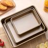 Gold 1pcs Baking Tray Roasting Pan Convenient Heat Conduction Oil Saving Premium Carbon Steel Safe Square Cake Tin