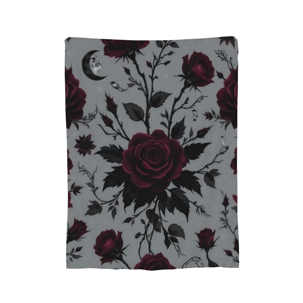 Halloween Gothic Blanket Flannel Romantic Goth Soft Throw Blanket for Car Sofa Couch Bed Rug
