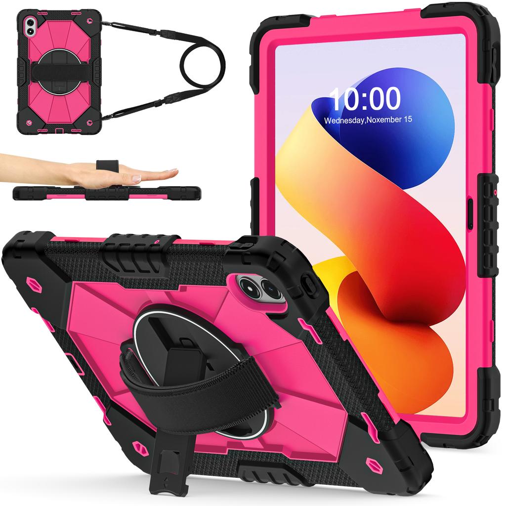 Tablet Case For Xiaomi Redmi Pad 2 Pro Silicone + PC Kickstand Cover with Handy Strap