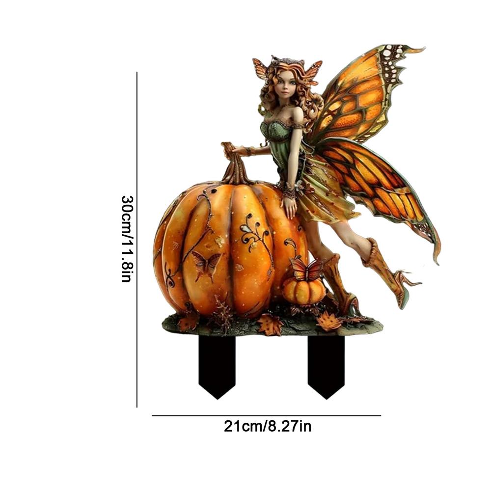 Elf Flower Pot Insert Plaque,Bohemian Fairy Flower Pot Decoration,Garden Fairy Statue, Fairy Garden Flower Pot Accessories