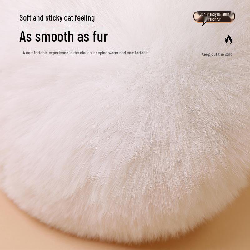 Foldable Winter Plush Earmuffs for Men and Women - Solid Color, Antifreeze, Perfect for Riding and Students