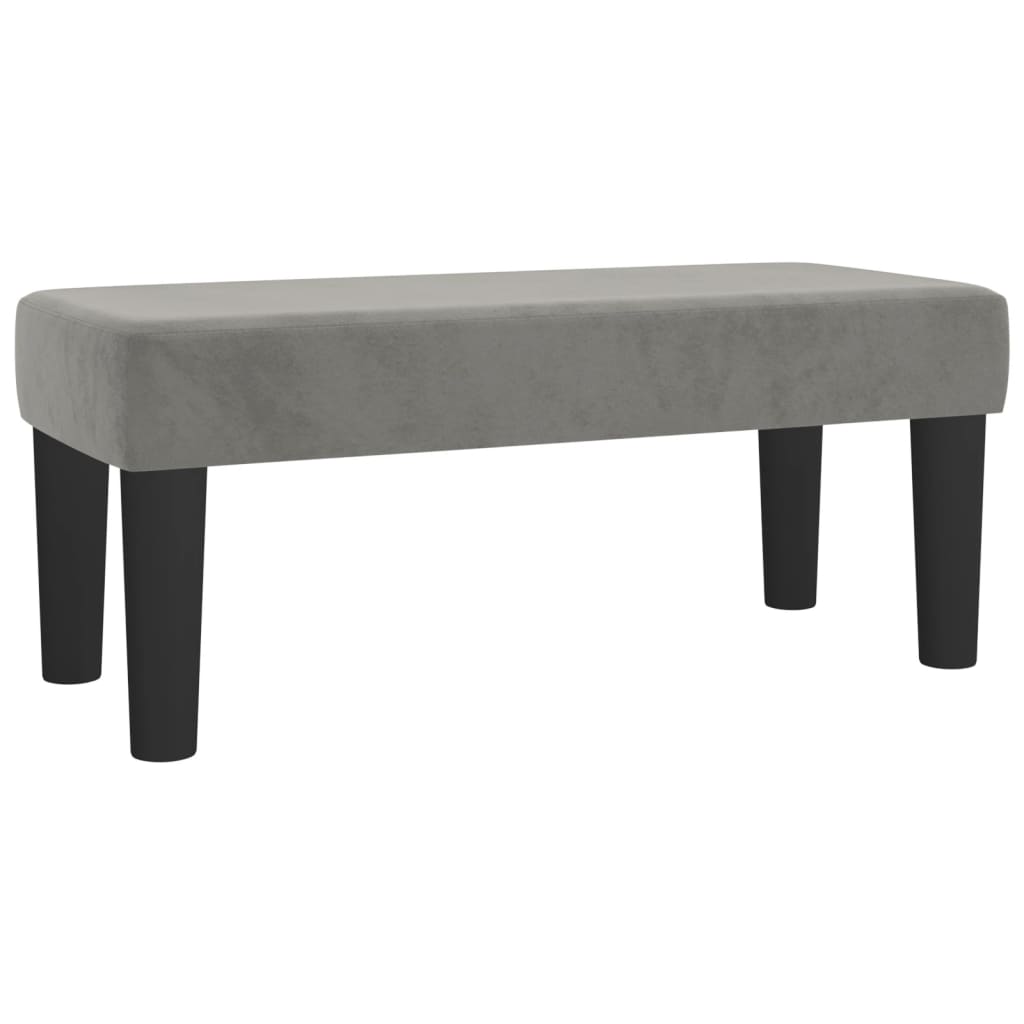 Vidaxl Letto Continentale Con Materasso, Grigio Chiaro, Velluto, 80X200 Cm