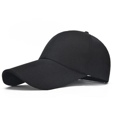 4.33 Inch Extended Brim Baseballl Hat Solid Adjustable Dad Hat Outdoor Sport Hat Sun Protection Hats