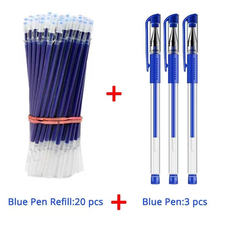 European Standard 0.5mm Black Bullet Tip Neutral Pen Set with Office Refills