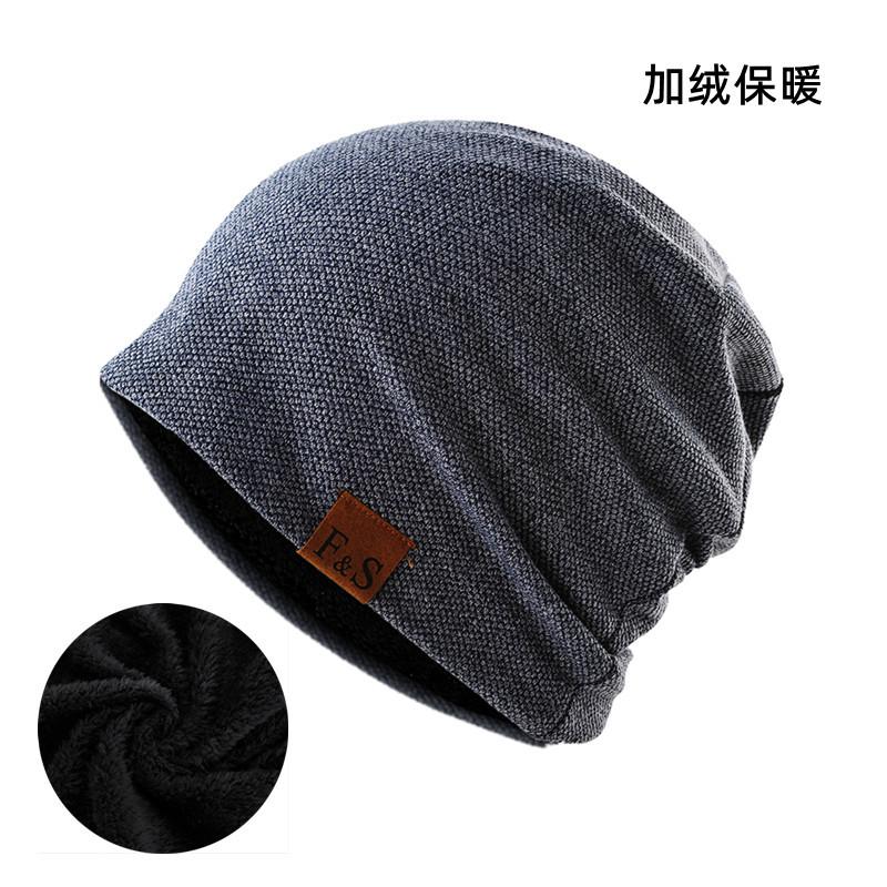 Hat Unisex Alphabet Autumn and Winter Baotou Knitted Hat Thin Comfortable Nightcap Fleece Thermal Overhead