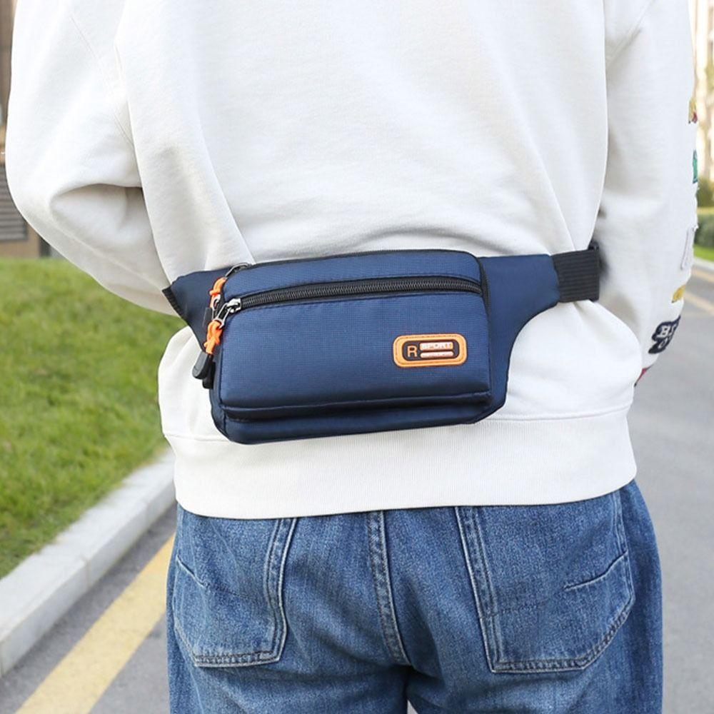 Waterproof Men's Waist Pack Adjustable Strap Sports Cross -body Bag Men's Chest Bag  Running