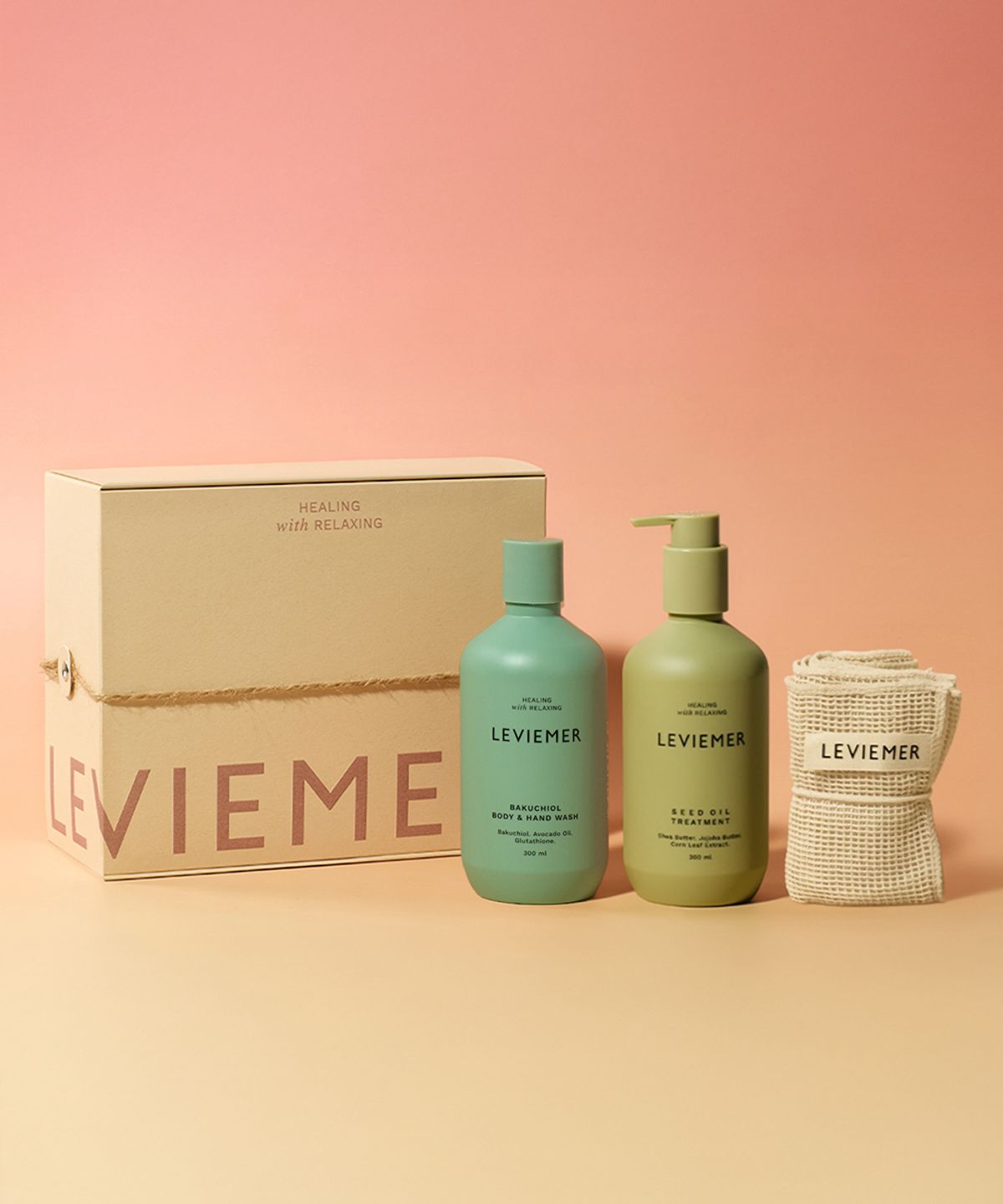 [Gift Set] Seed Oil Treatment & Bakuchiol Body & Hand Wash + Shower Towel + Gift Box