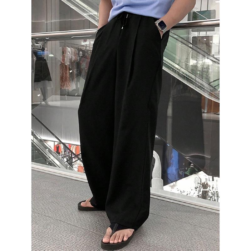 Men's wide-leg pants, new spring and autumn style, loose straight cut, drapey, versatile casual floor-length pants