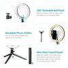 10.2 LED Ring Light 3200K-5500K Dimmable Desk Camera Lamp 3 Light Modes 10 Adjustable Brightness for Live Streaming Selfie Makeup YouTube Video Vlog