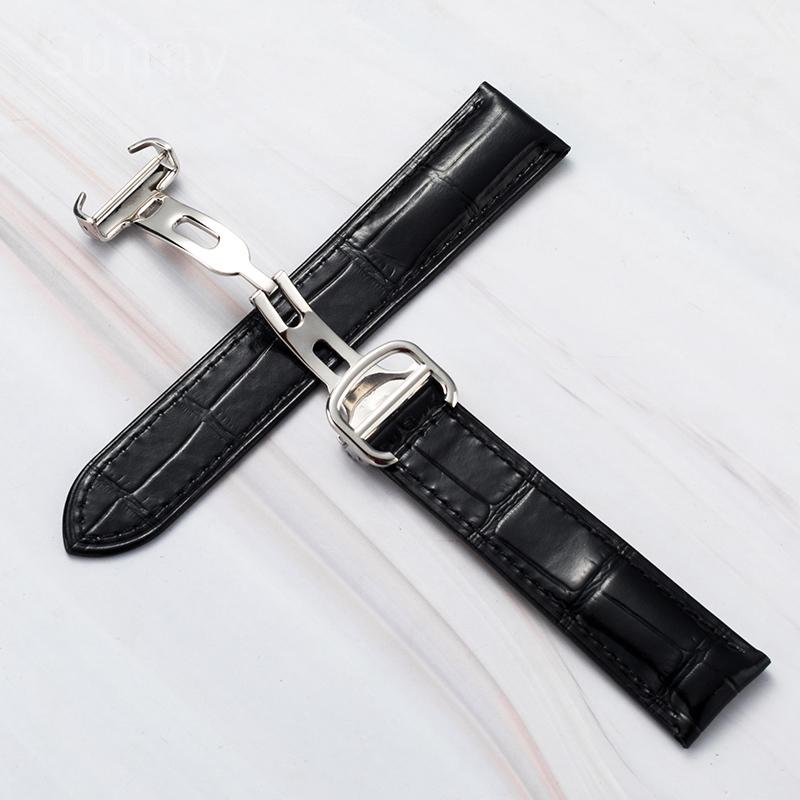 For Cartier Blue Balloon New Must Female Bamboo Knot Pattern Leather 20mm Watch Strap Tank London Solo Cowhide Leather Watchband