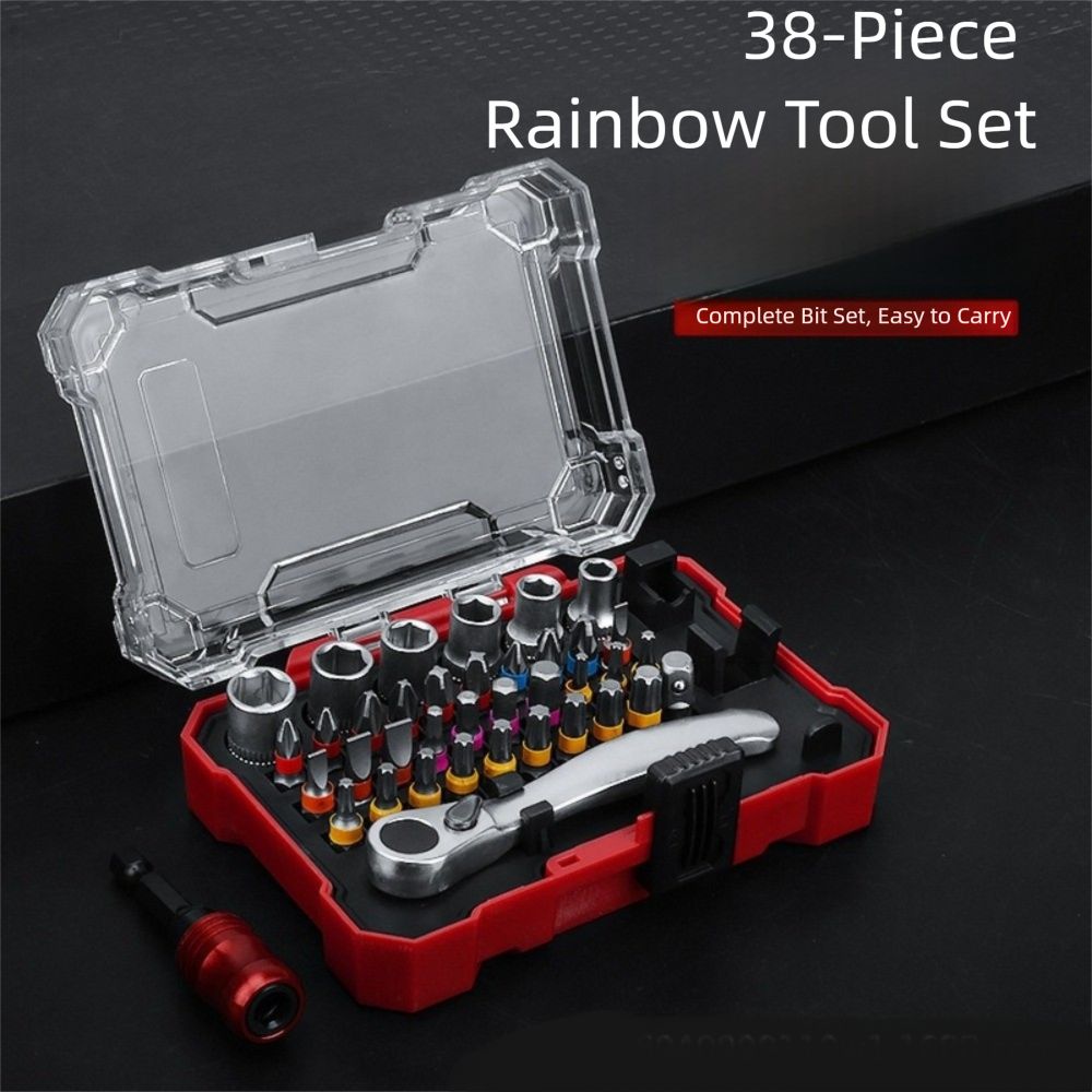 38 Pieces Magnetic Screwdriver Ratchet Set  For Car Home Motorcycle Hvac Repair