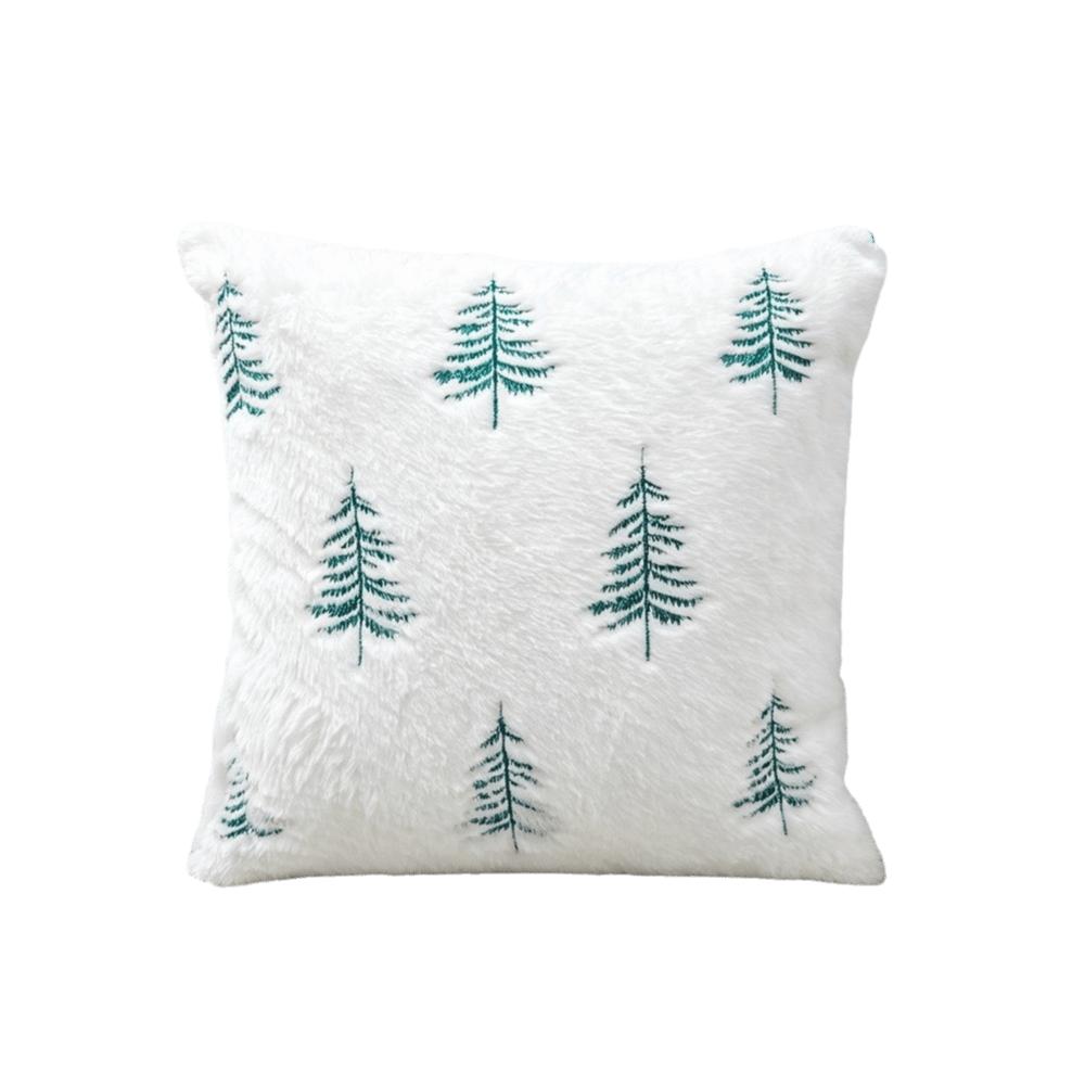 Snowflake Throw Pillowcase Polyester Cushion Cover Cozy Embroidered Pillow Covers Sofa Decor