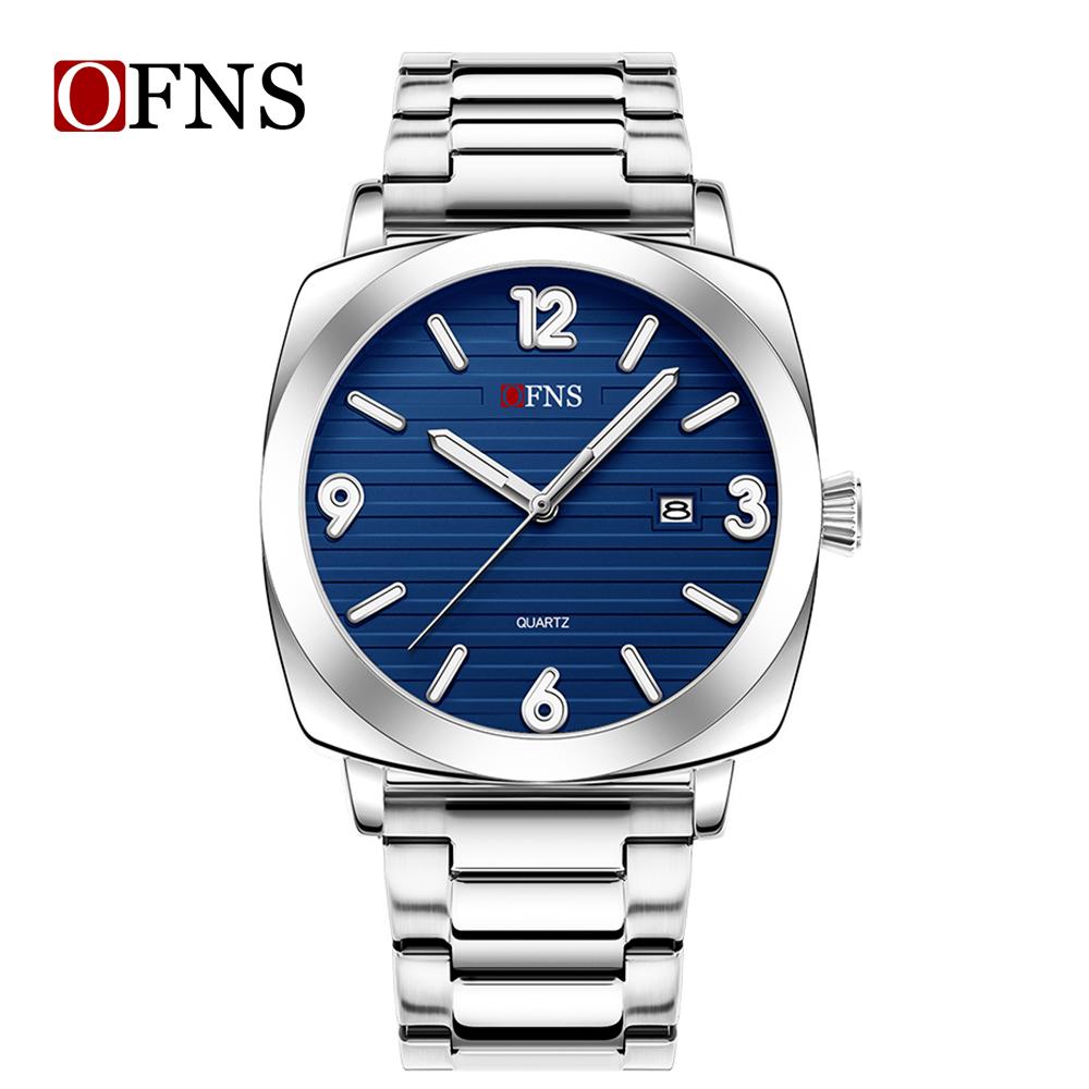 OFNS Fashionable Thin Men's Quartz Watch Waterproof Night Light Single Calendar Simple Ccasual Men's Quartz Watch