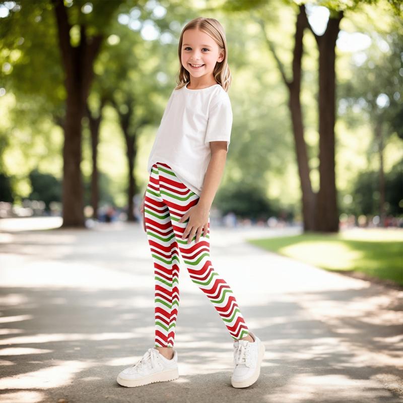 Girls' Leggings High Stretch Tight Printed Trousers Sports Pants Children's Pants