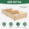 8x4 Ft Wood Raised Garden Bed Durable 15 Inch Depth Planter Box for Vegetables Herbs and Flowers Ideal for Outdoor Gardening wi