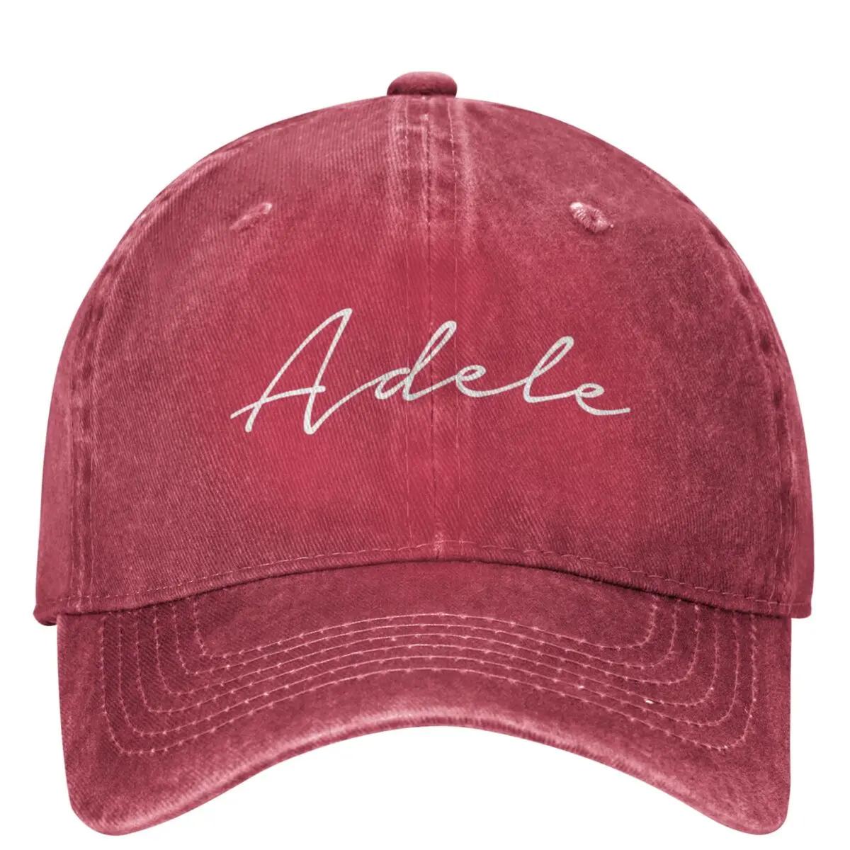 

Бейсболки Adele, повседневный наряд из потертого денима, с потертостями, Snapback, папа, кепка для мужчин и женщин, всесезонные дорожные кепки, шляпа One Size красный