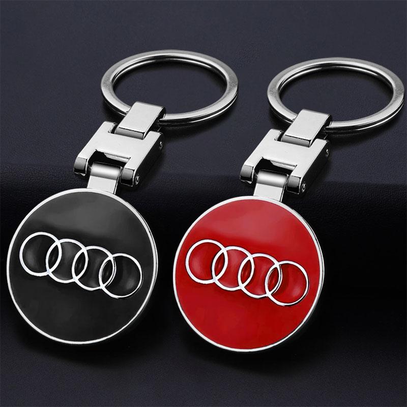 Car Keychain Car Emblem Gift with Key Ring Auto Accessories for Audi C7 C6 C5 B5 B6 B7 B8 B9 D3 Q3 Q5 Q7 TT A1 A3 A4 A5 A6 A7