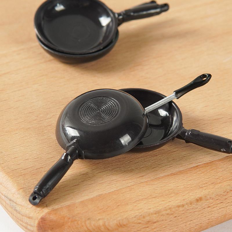 Miniature Simulation Wok Pan Spatula Simulation Mini Kitchen Dollhouse Dollhouse Play House Food Game
