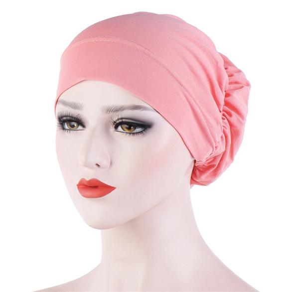 Dame Muslimsk Turban Tørklæde Kasket Muslimsk Hijab Kasketter Blød Løs Beanie Hat