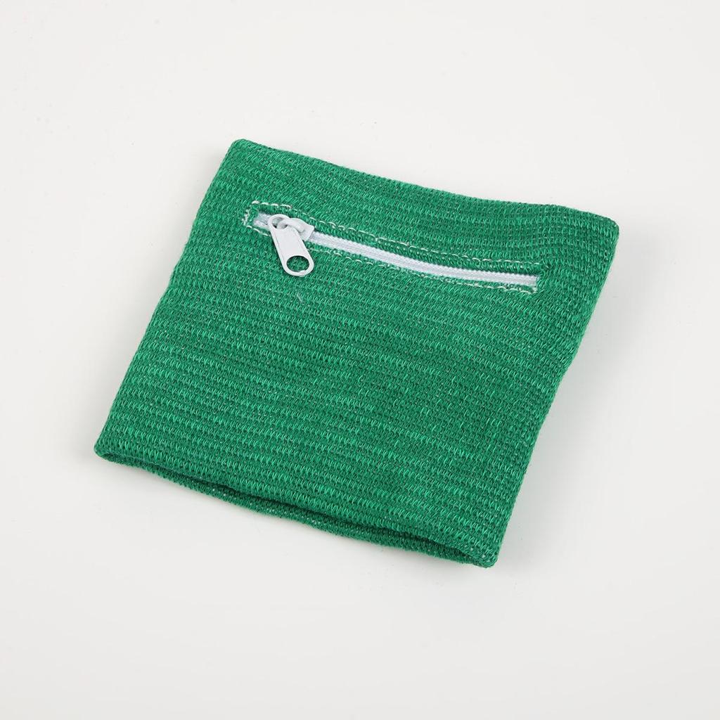 Breathable Cotton Sports Wrist Guard with Zipper Pocket for Running & Cycling