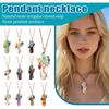 Natural Stone Irregular Crystal Strip Amethyst  Chip Pendant Necklace