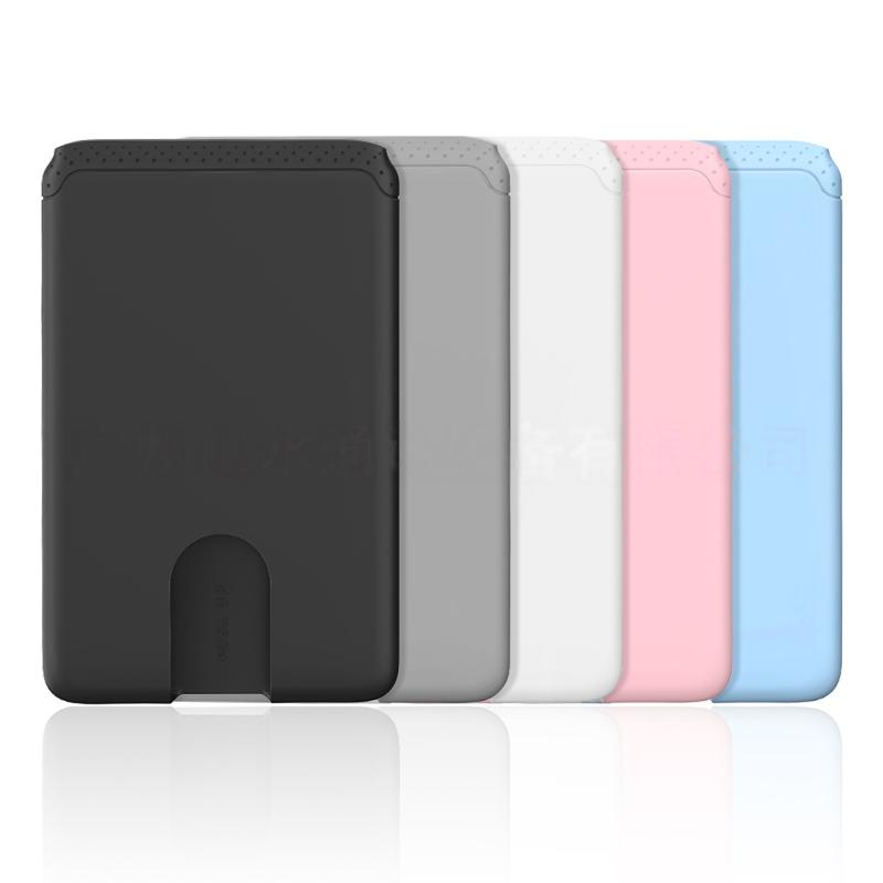 1Pcs Silicone Phone Wallet Sticker for Credit Cards Adhesive Holder Soft for All Phone Models