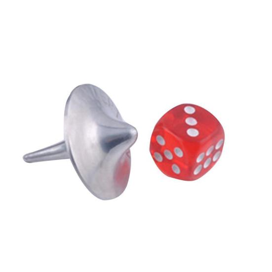 Mini Tragbares Finger Kreisel Spielzeug Metall Gyroskop Kinder Geschenk mit Würfel