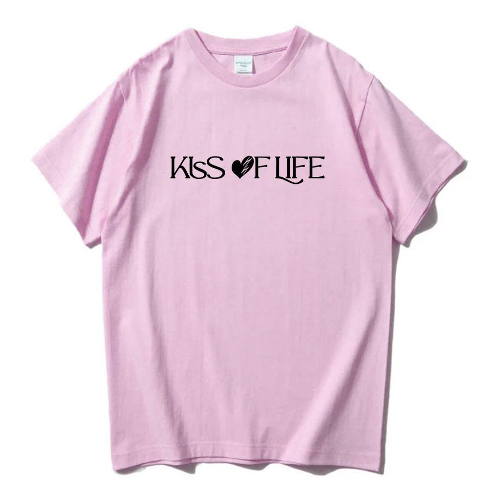 Kiss of Life Midas Touch  T-shirt for Fans  Girl Band Korean Tee-shirt Fashion Summer Spring Women Tshirt Hip Hop Streetwear