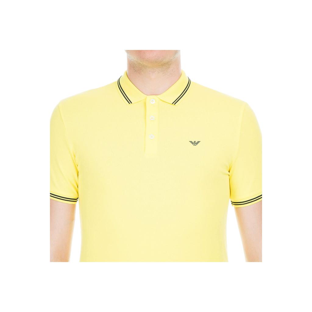 Emporio Armani Striped Trim Pullover Short Sleeve Polo Shirt Men tops 8N1F30-1JPTZ-0254