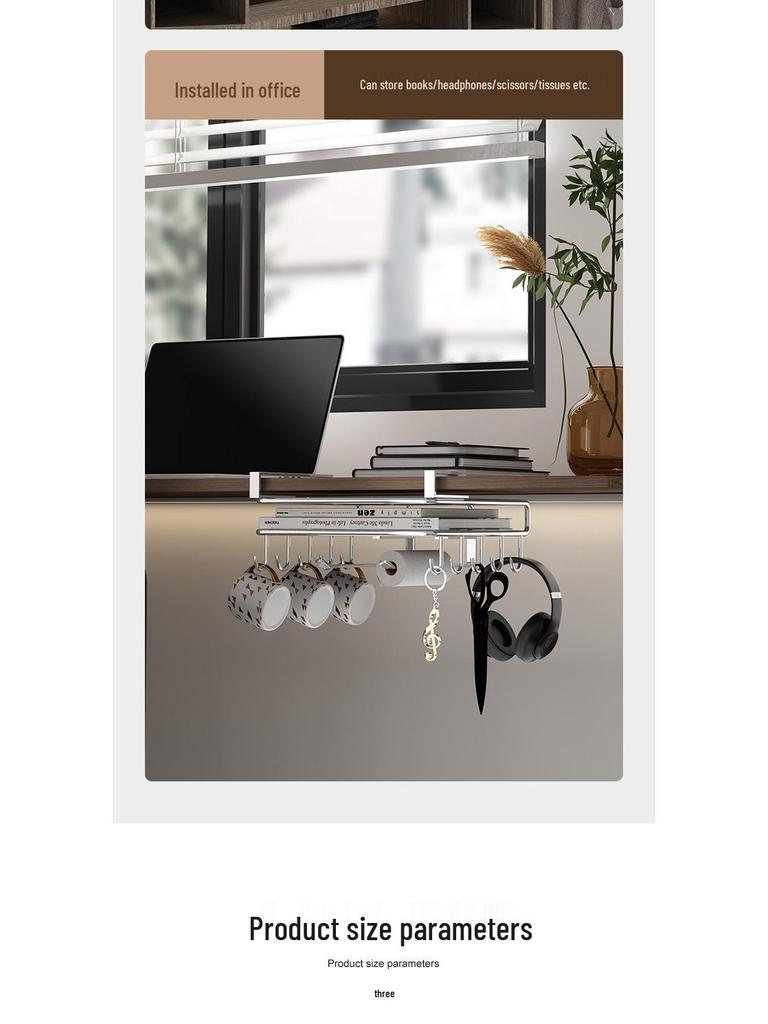 Under-Cabinet Multifunctional Kitchen Storage Rack for Cutting Boards