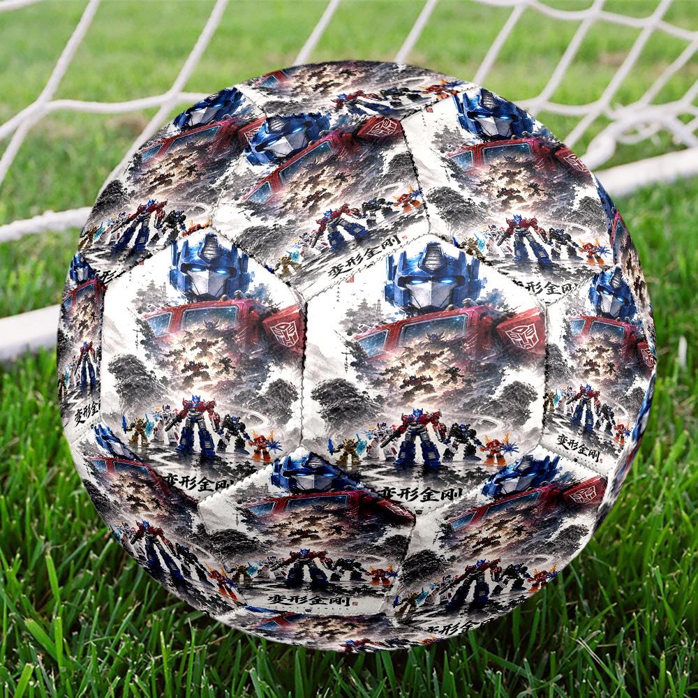 Transformers Print Size 5 Soccer Ball, Standard Match Football for Sports Game and Team Practice, Ideal Gift for Soccer Fans