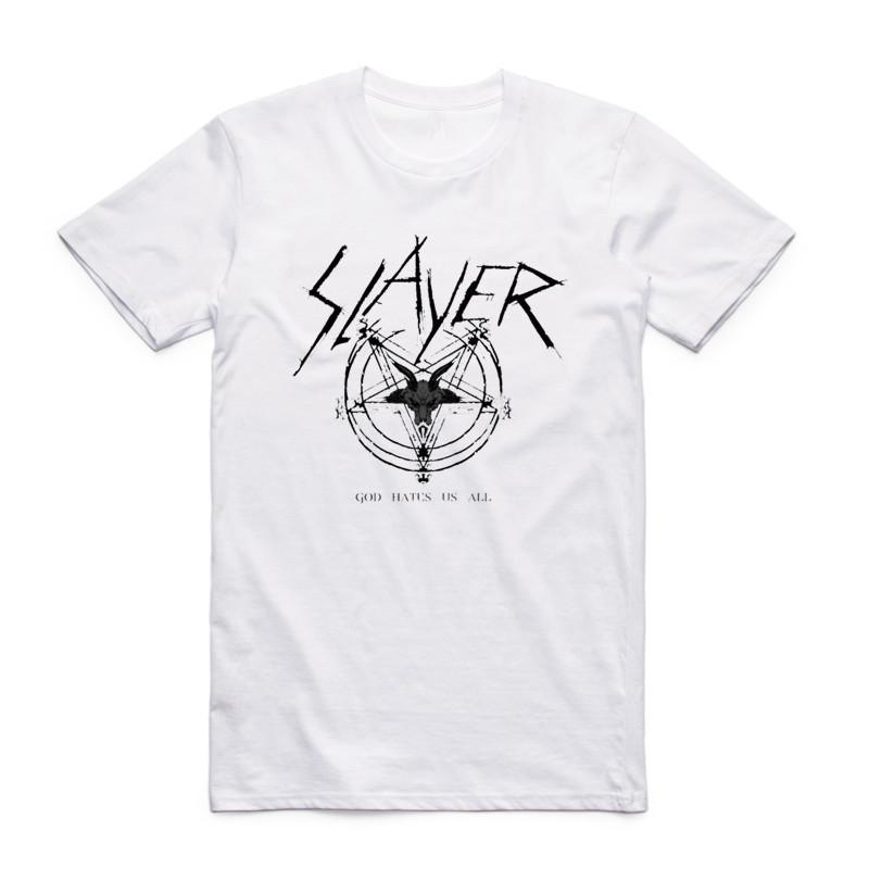 2019 Summer Fashion Men Print Speed Metal Slayer T Shirt Rock N Roll O Neck Short Sleeve Camisetas Rock Band Casual T-shirt