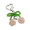 Elegant Crystal Beaded Bowknot Keyring Sweet Cherries Bowknot Key Chain with Crystal Beads Personalized Keyring Ornament
