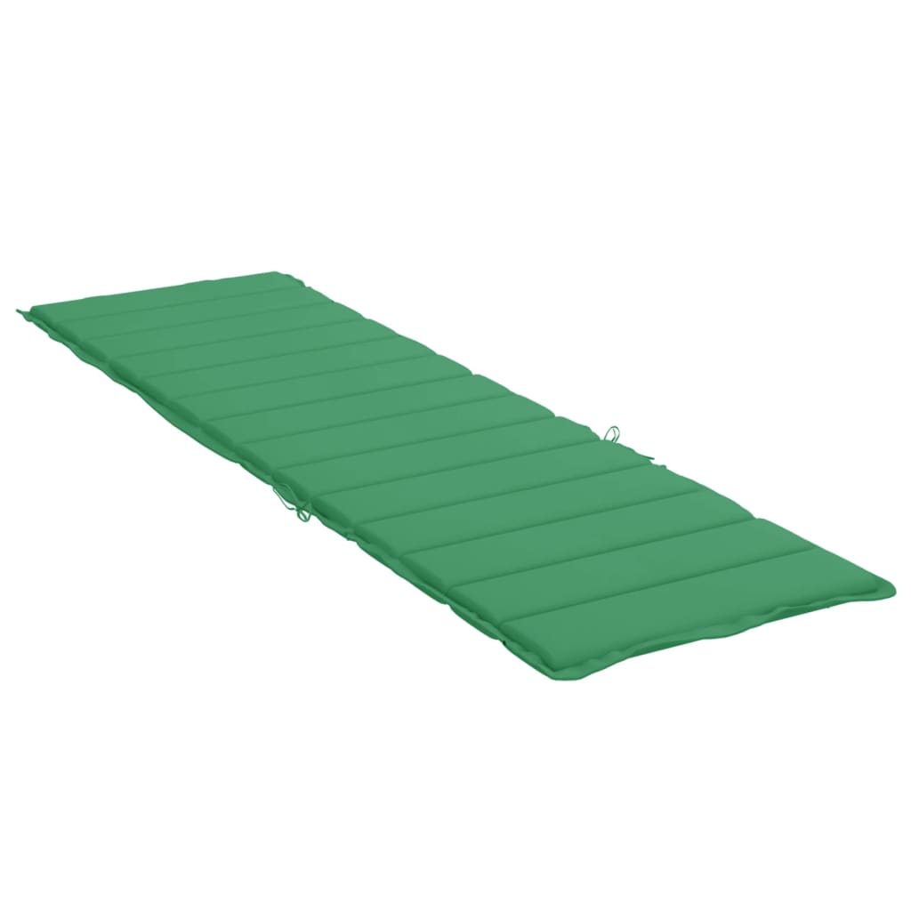 Sun Lounger Cushion Green 200 X 60 X 3 Cm Oxford Fabric