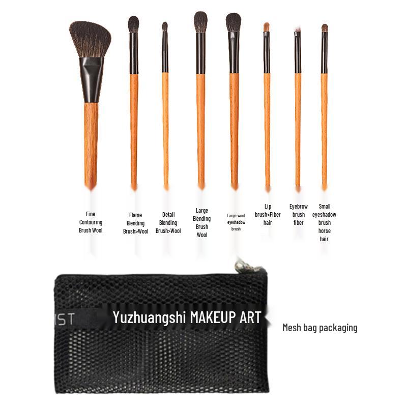Mini Portable Travel Makeup Brush Set - Short Handle Beginner Eyeshadow Brushes