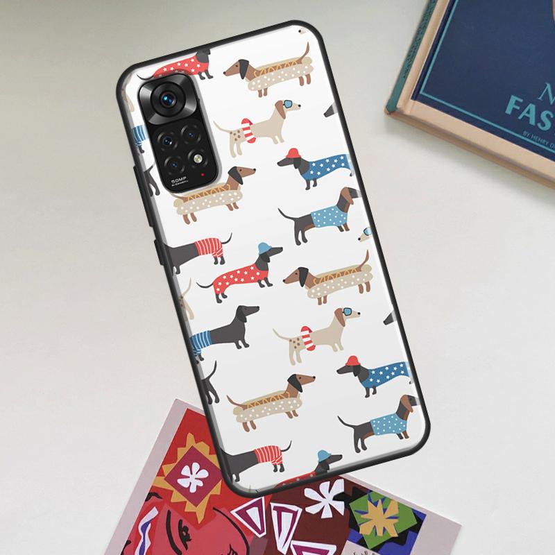 Dachshund Sausage Dog Case For Xiaomi Redmi Note 12 Pro Plus 8 9 10 11 Pro 8T 9S 10S 11S 12S 9C 10A 10C 12C Cover