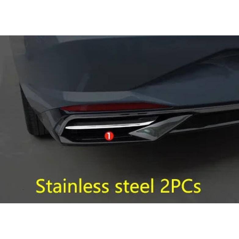 For Hyundai Elantra Avante ABS/Steel Eyebrow Rear Exhaust Muffler Tip Pipe Trim Decoration Fog Light Accessories