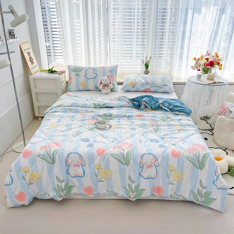 Summer Lightweight Thin Comforter Cooling Air-condition King Queen Size Quilt Throw Blanket Bedspread for Single Double Bed Sofa