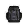 Hudson 30 Classic Monogram Print Flap Drawstring Closure Internal Zipper Pocket Natural Pebble Leather And Canvas Backpack CB839-QBMI5