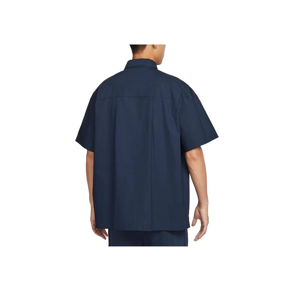 Nike Club Fashion Soft Comfortable Versatile Short Sleeve Shirt Men Shirts Obsidian HJ2027-451