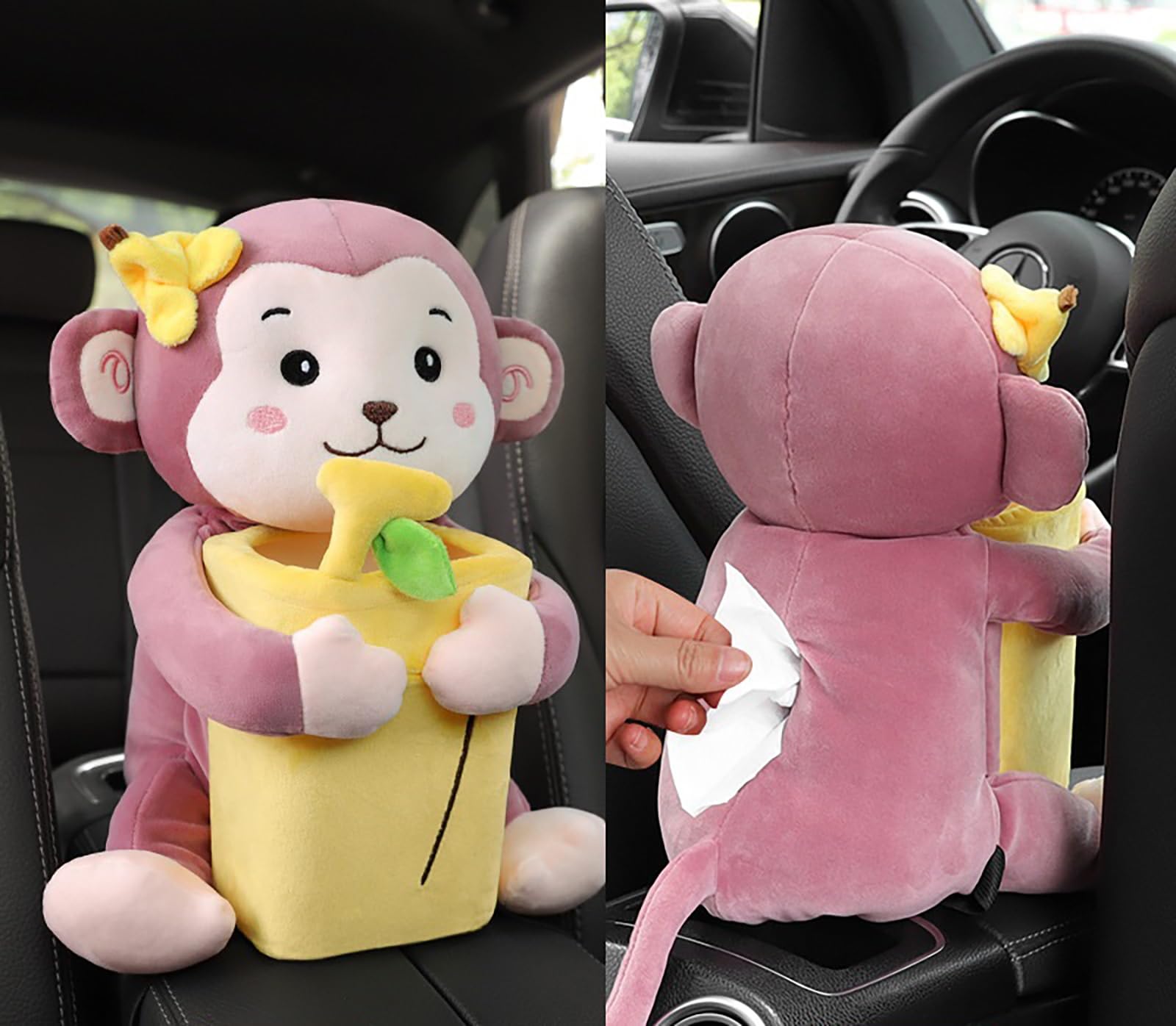 

URAYUC Car Trash Car Supplies Car Tissue Case Storage Box Car Seat Back J