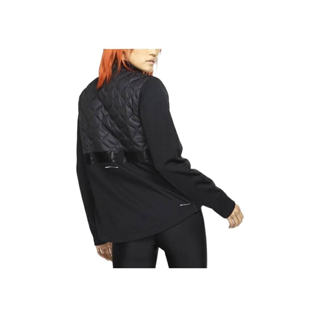 Nike Training Casual Warm Color Block Stand Collar Cotton Jacket Women Jacket Black BV3863-010