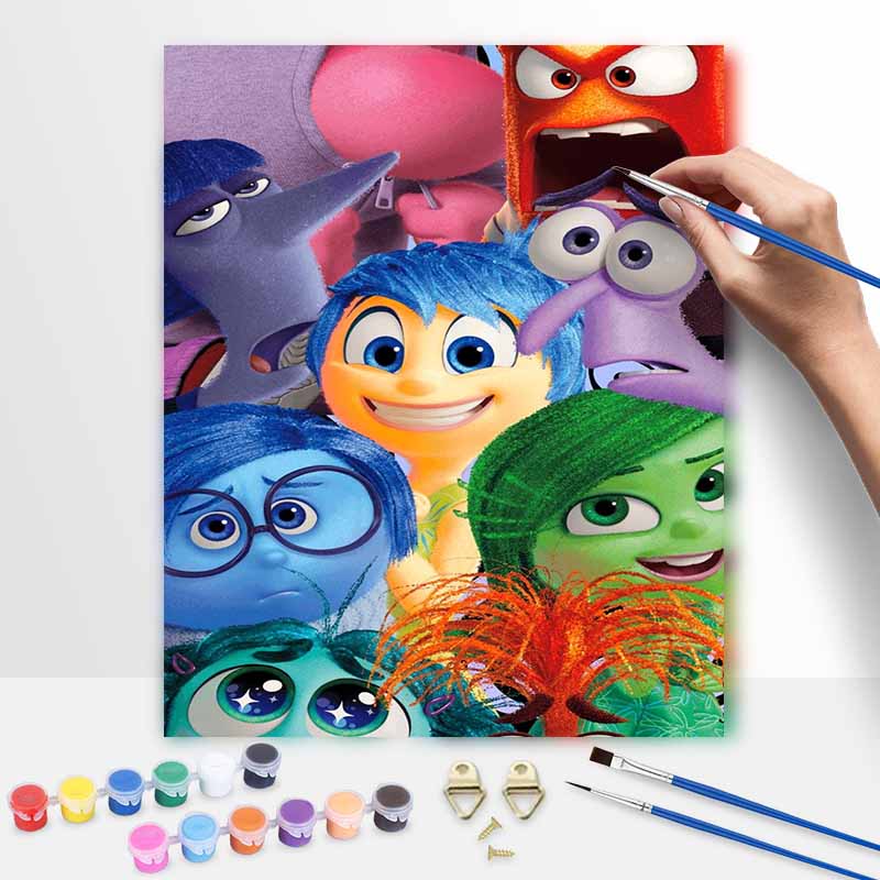 Disney Inside Out digital oil painting diy handpainted coloring painting home decoration gift wall art character room decor craft