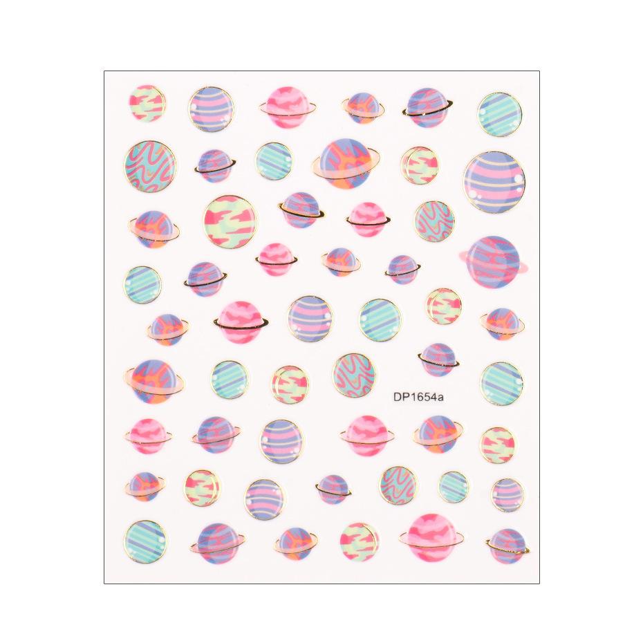 Fantasy Planet Galaxy Design Nail Stickers  Adhesive Slider Decals Nail Art Stickers Manicure Decorations