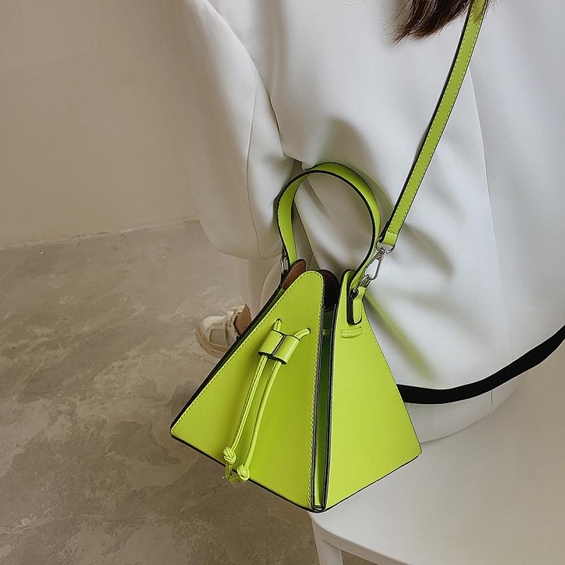 Personality Triangle Bag 2025 New Mori Soft Girl Candy Color Foreign Style Portable Messenger Shoulder Bag Pu