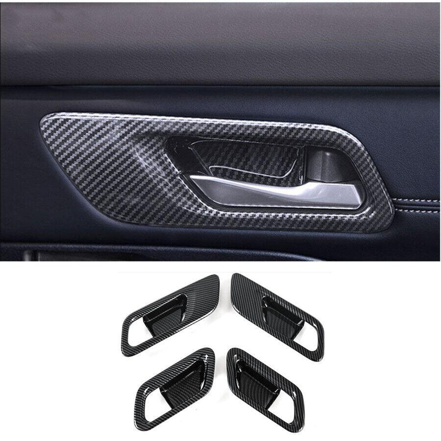 For Nissan Rogue 2021-23 Carbon Fiber pattern Inner Door Handle Bowl Cover Trim
