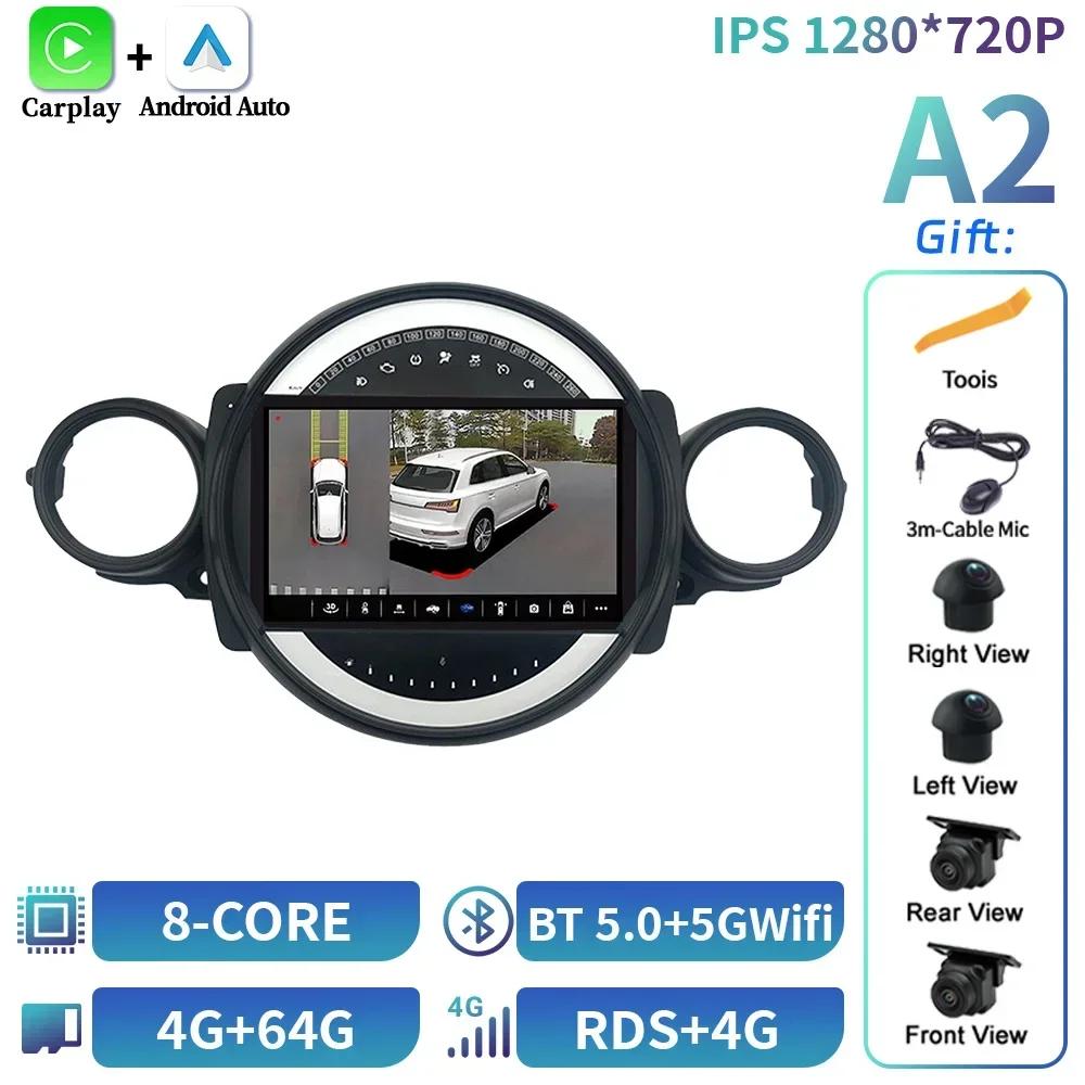 Android 14 For BMW Mini Cooper R56 R60 R51 2006-2014 Car Radio Multimedia Navigation 4G Wireless Bluetooth Carplay Screen Stereo