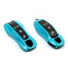 Porsche Key Shell for Cayenne, Macan, 911, Panamera, 718, Taycan - Miami Blue